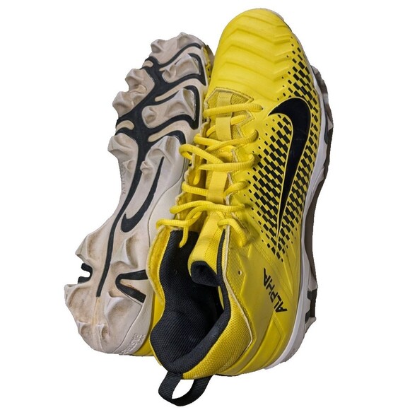 Nike Alpha FastFlex Green Yellow Bk / W Football Cleats Men Size 13 AQ7653-700 - Picture 2 of 5